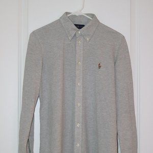 Ralph Lauren Gray Knit Oxford, Women's Large